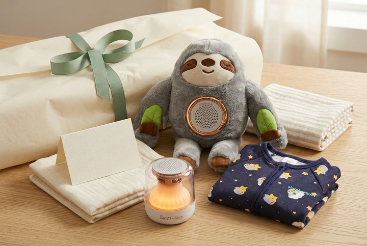 The Santi Mini plush and sound-and-light unit